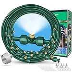 Misters for Outside Patio - 59FT(18M) Mister System, 20 Brass Nozzles Misting System, Patio Mister, Misting Cooling System for Patio, Garden, Greenhouse, Deck, Trampoline for waterpark
