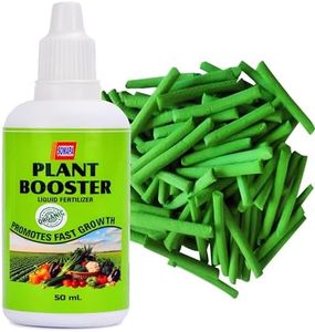 Green Plant Food Sticks (20pcs) + Organic Liquid Fertilizer (50ml) Combo | Natural Fertilizer for Indoor & Outdoor Plants | Magic Growth Booster for Home Garden, Flowers, Vegetables,Succulents, Herbs