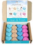 Clean & Fresh Wax Melts: 16 x 5g Heart Shaped Scented Wax Melts, Vegan & Pet Friendly, Cruelty & Plastic Free, Candle Alternative