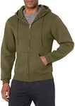 Soffe Men's Training Fleece Zip Hoodie Sweatshirt, Olive Drab Green, Small