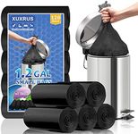 5Liter Small Garbage Bags Black Trash Bags 1.2Gal Tough Durable Bathroom Bin Bags for Kitchen Bedroom Office Privacy Protection (120 Count)
