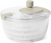 Amazon Basics Salad Spinner, BPA-Free, 4L, Linen Gray