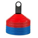 Tesion Premium Soccer Cones, 50 Pack Football Training Discs with Carry Bag and Holder, Versatile Agility Practice Equipment Set for Basketball, Hockey, Baseball, Field Cone Markers, Sports & Games