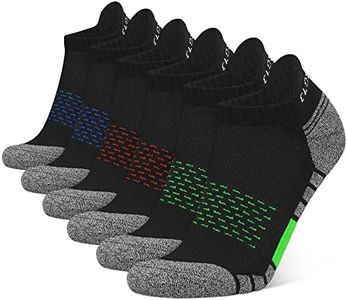 Closemate 6 Pairs Athletic Ankle Socks for Men Women Low Cut Sport Cushion Running Tab Socks (2 Red+2 Blue+2 Green, Size L)