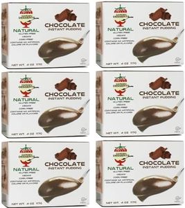 Instant Chocolate Pudding Mix - All Natural Chocolate Pudding Mix by Garden Desserts | Quick Vegan Dessert, Gluten Free, Kosher 4 Oz (6 Pack, Chocolate)