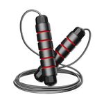 Boldfit Skipping Rope for Men, Women & Children - Jump Rope for Exercise Workout & Weight Loss - Tangle Free Jumping Rope for Kids, Red