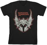 Dungeons & Dragons Winged Helmet Logo Youth Black T-Shirt