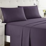 Nestl Queen Sheet Set - 4 Piece Bed Sheets for Queen Size Bed, Double Brushed Queen Size Sheets, Hotel Luxury Purple Sheets, Extra Soft Bedding Sheets & Pillowcases