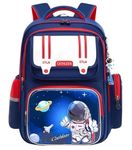 ADSON 4D Hard Shell Cartoon Kawaii Girls Korean Travel School Bag|Backpack Anti Theft Travel Aesthetics Casual Bookbag Rucksack School|College Backpack Durable Water Resistant (Space Astronaut Red)