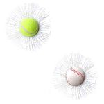 3D Simulation Tennis Break Glass Car Window Sticker, Baseball Broken Glass Stickers Creative Funny Ball Prank Stuff Cracked Glass Stickers,2Pcs