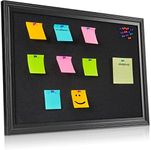 SKL Products Black Cork Board - 30" x 20" Large, Framed Bulletin Boards for School, Home, Kitchen & Office Walls, Pin Display