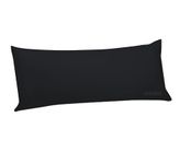 AIMANE® Long Bolster Pillowcase Cover - Body Pillow Neck Support - Orthopaedic Bolster Pillowcase Cover Nursing Pregnancy Support Long Pillowcases (Double 4.6FT, Black)