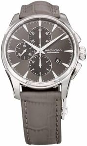 Hamilton H32586881 Men's Jazzmaster Auto Chrono Gray Dial Stainless Steel Sapphire Glass Automatic 1.7 inches (42 mm) Swiss Brand Watch, gray