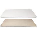 Table Top Rectangular Reversible Laminate for Desk, Office, Restaurant, Bar, Or Home (White/Maple, 60x30)