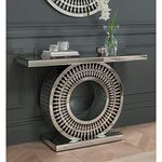 Homesdirect365 Crystal Mirrored Console Table | Living Room Furniture | Hallway Table | Console & Sofa Tables | Hallway Furniture | Slim Console Table | Hall Table | Small Console Table