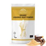 Ausha Organic Licorice Root Powder 100g | Acidity Relief, Digestion, Immunity, Natural Sweetner- Certifed Organic by Soil Association - Liquorice Root, Licorice Tea