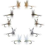 The Fly Fishing Place Basics Collection - Classic Dry Fly Assortment - 10 Dry Fishing Flies - 5 Patterns - Hook Sizes 12, 14, 16