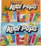 Kool Pops Freezer Pops Bundle - 2 Items: 2 Boxes of 16 Pops - Original and Tropical Flavors