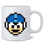 Mega Man 1up Icon MegaMan NES CAPCOM Mug Classic Retro Vintage 80s Video Game Collection Gaming Gamer Merchandise Collectibles Merch Accessories Ceramic Coffee Mug Tea Cup Fun Novelty Gift 12 oz