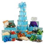 Chocolates & Cookies Gift Tower - Chocolate & Biscuits Hamper for Christmas, Easter, Mother's Day, Birthday or Anniversary