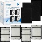 Fette Filter - HAPF600 Series True Hepa Filter B Set Compatible with Holmes Air Purifer for Select Models Includes 4 True Hepa Enhanced Filter and 4 Advanced Odor Reducing Filter