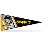 Rico Industries NHL Hockey Pittsburgh Penguins Primary 12" x 30" Felt Wall Décor Pennant - Great for Home/Bed Room/Man Cave Décor