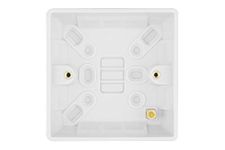 Schneider Electric Ultimate White Moulded - Single Surface Pattress Box, 25 mm Deep, GU9125, White