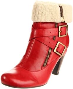 Miz Mooz Women's Sabrina Bootie, Red, 9.5