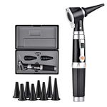 Jiusion 3X Otoscope with LED, Portable Handheld Ear Check Magnifier with 8 caps and 1 storage case for Doctor Nurse Adult Kid Dog Cat Pet