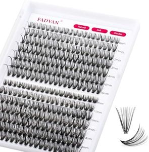 Lash Clusters Individual Lashes 280Pcs DIY Eyelash Extension 30D+40D D Curl Mixed 9-16mm Cluster Lashes Natural Wispy Reusable Mink Lash Cluster at Home by FADVAN(30D+40D-0.07D, 9-16mm)