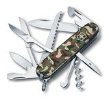 Victorinox Swiss Army Knife - Huntsman - 15 Functions, Multitool - Camouflage Green, 91 mm