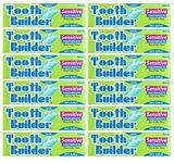 Squigle Tooth Builder Sensitive Toothpaste - 36% Natural Xylitol, SLS Free, Fluoride Free, Prevents Mouth Ulcer, Canker Sore, Bad Breath, Perioral Dermatitis, Chapped Lips, Dry Mouth - 12 Pack
