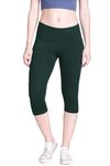 LYRA Women's Super Combed Cotton Elastane Stretch Slim Fit Capri Pants XL