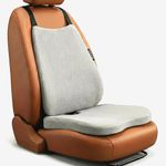 betterhood PosturePro Premium Car Lumbar Back Support and Seat Cushion Combo | 100% Memory Foam, Cotton Cover, Large Size | Backrest + Coccyx Pillow for Back, Tailbone Pain Relief | Ergonomic (Grey)