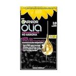 Garnier Olia Permanent Hair Dye, Up to 100% Grey Hair Coverage, No Ammonia, 60% Oils, Midnight 2.0 Black Diamond