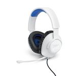 JBL Quantum 100P Wired Over-Ear Gaming Headset with Detachable Boom Mic, Made for Playstation and Compatible with Other Consoles, White and Blue