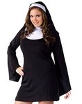 FunWorld Plus-Size Naughty Nun, Black, 16W-24W Costume