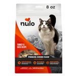 Nulo Freestyle Freeze-Dried Raw Cat Food, Turkey and Duck, 8 oz - Grain Free Cat Food with Probiotics, Ultra-Rich Protein to Support Digestive and Immune Health - Premium Pet Food Topper, Orange