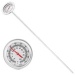 Long Stem Compost Soil Thermometer, 20 Inch/50cm Premium Stainless Steel Compost Soil Thermometer for Garden Backyard, Easily Monitor Soil Testing Thermometer - 0℃-120℃