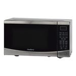 West Bend WBMW92S Microwave Oven 900-Watts Compact with 6 Pre Cooking Settings, Speed Defrost, Electronic Control Panel and Glass Turntable, Metallic