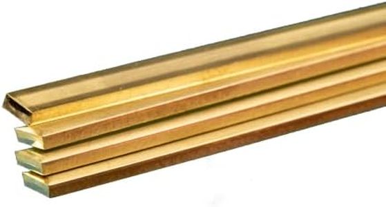 K & S Precision Metals 9736 Brass Strip, 0.090" Thickness x 1/4" Width x 36" Length, 4 pc, Made in USA