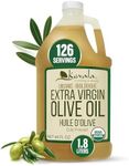 Kevala Organic Extra Virgin Olive Oil | Authentic Mediterranean Single Origin Olives, Cold Pressed & Unrefined, Premium Large Family Size Cooking Oil | 1.8 L / 64 fl Oz