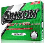 Srixon Men's Soft Feel Dozen Golf Balls, Soft White