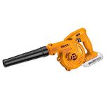 INGCO 20V Lithium-Ion Blower, Cordless Leaf Blower (Body only), 2.7m³/min, Blower for Cleaning Dust at Home, Office, Car