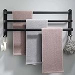 80CM Towel Rack Towel Bar Bathroom, Bathroom Accessories Set, 80CM Bathroom Towel Holder, Bathroom Black Towel Bar Hand Towel Holder Bathroom Towel Rack Wall Mount