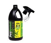 Chipku Organic Neem Oil for Plants 500ml With Free Spray Gun Concentrate Cold Pressed Water Soluble Formula for Garden & Home Plants For Making 100 Neem Spray Bottles