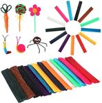 UPINS 1000PCS Wax Craft Sticks Bendable Sticky Wax Yarn Sticks in 13 Colors with Blue Storage Bag for Kids DIY Art Supplies