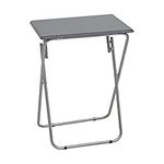 Premier Housewares Portable Camping Table - Collapsible Fold up Table for Drink Coffee - Lightweight Outdoor Small Folding Table for Camp Picnic - Grey Kitchen Work Table