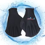 Swimming Webbed Gloves Paddling Training Gloves Aquatic Gloves Webbed Swim Fingerless Gloves Swim Snorkeling Gloves Webbed Diving Gloves Webbed Paddle Swim Gloves For Unisex Adults 1 Pair