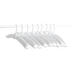 Shoze 10Pcs Satin Padded Hangers 43cm White Ivory Cushioned Clothes Hanger 17'' Soft Touch Coat Hangers Non-Slip Blouse Hook for Adults Garment Wedding Dress Lingerie Tops Suits Shirts Dress Trousers